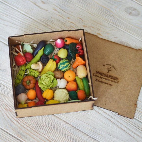 Miniature vegetables and fruits Polymer clay minia - Picture 7 of 10